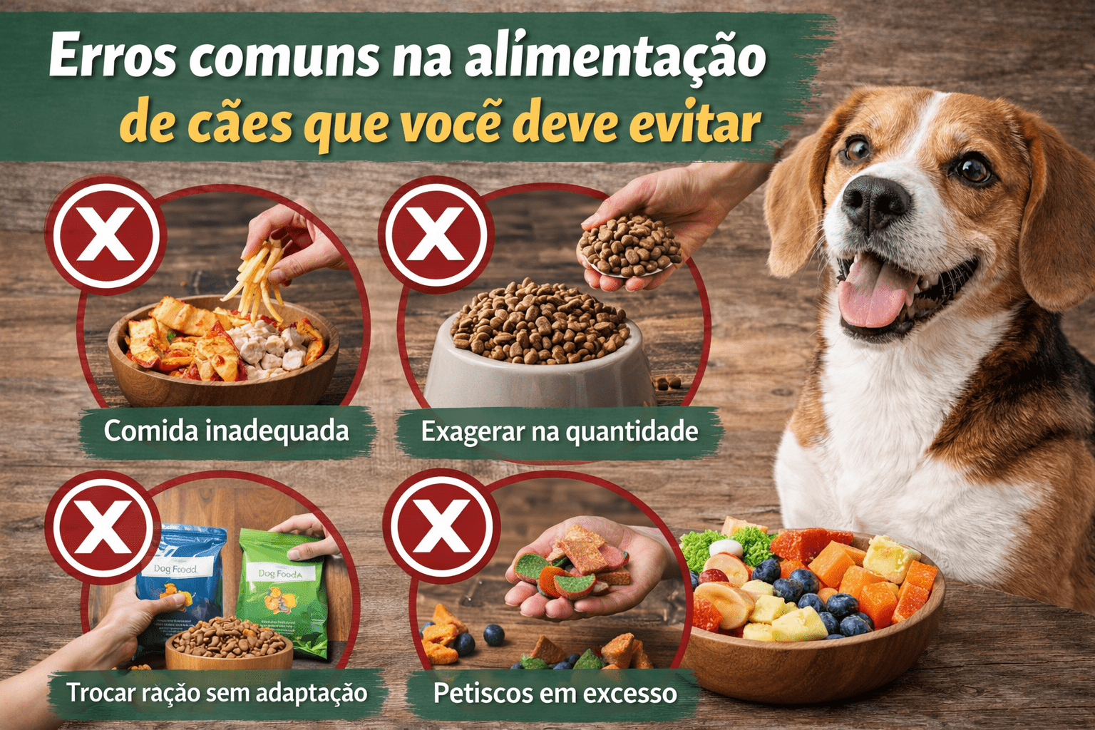 Erros comuns na alimentação de cães que você deve evitar