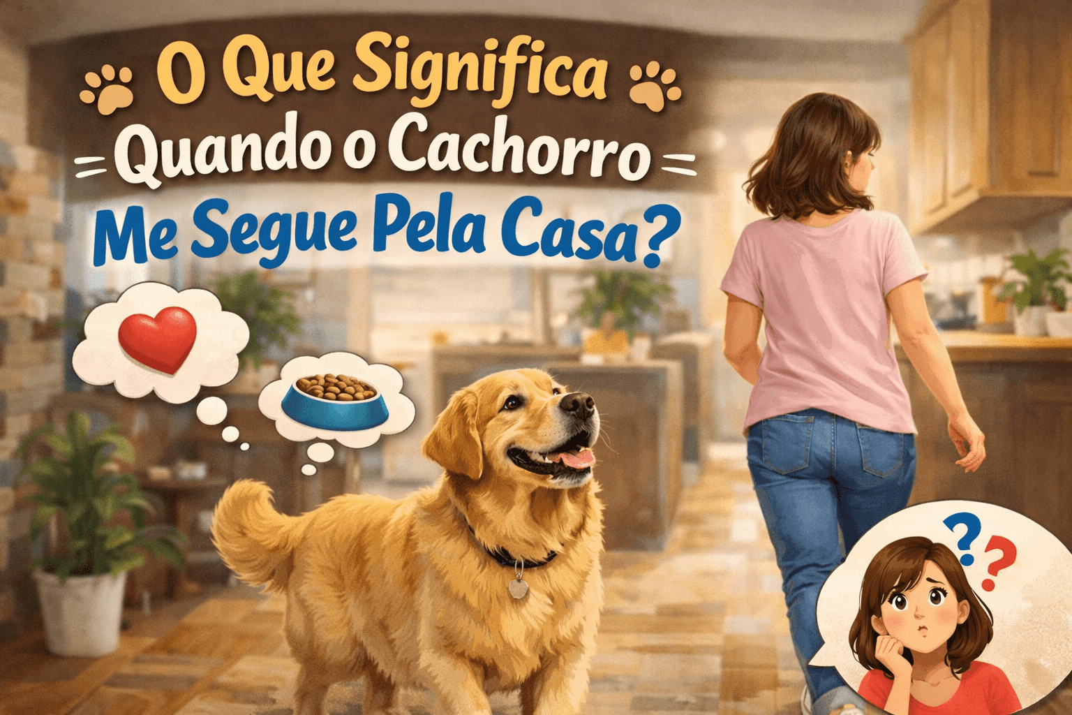O Que Significa Quando o Cachorro Me Segue Pela Casa?