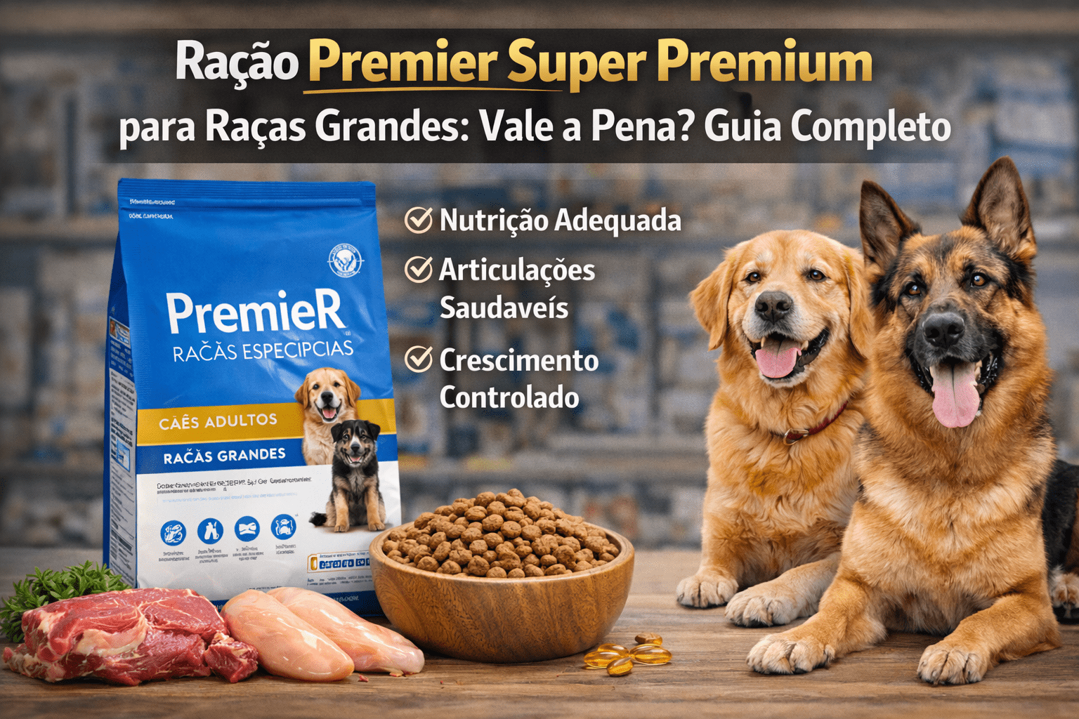 Ração Premier Super Premium para Raças Grandes
