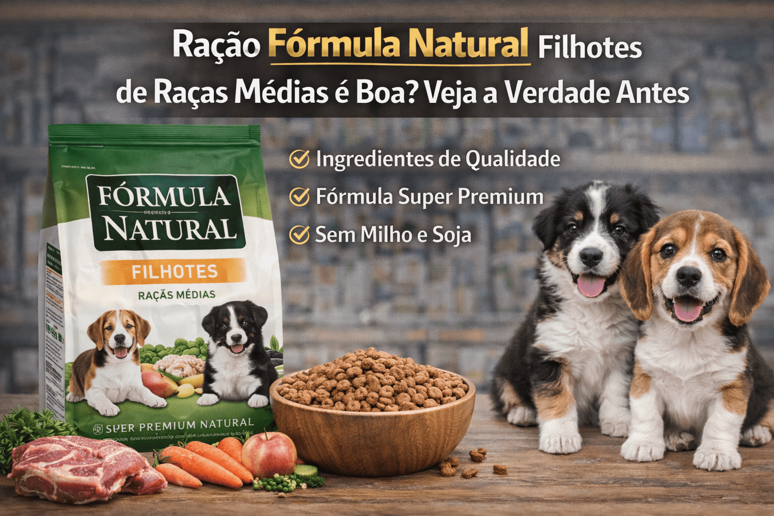 Ração Fórmula Natural Filhotes de Raças Médias é Boa