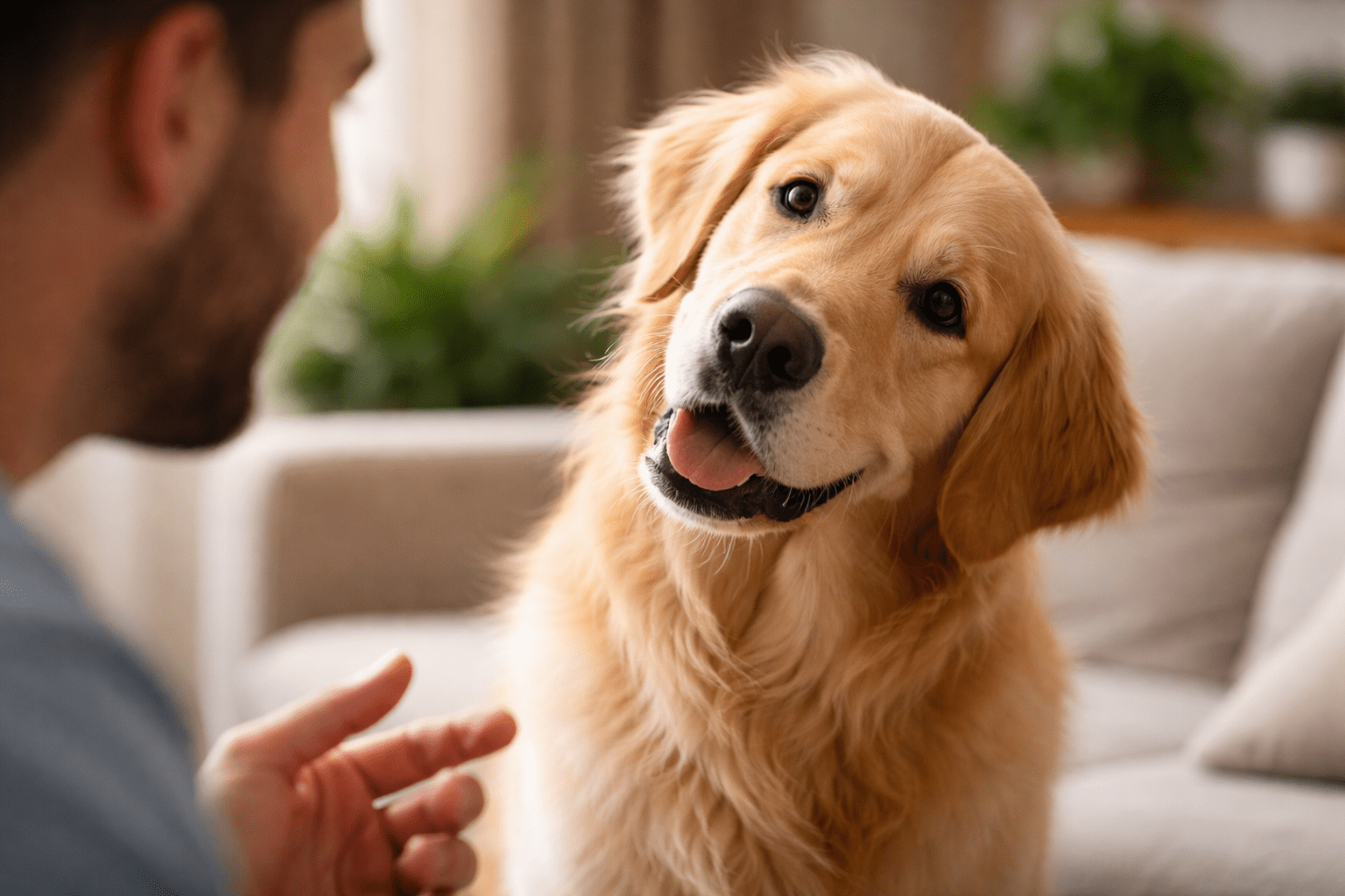 cachorro inclina a cabeça