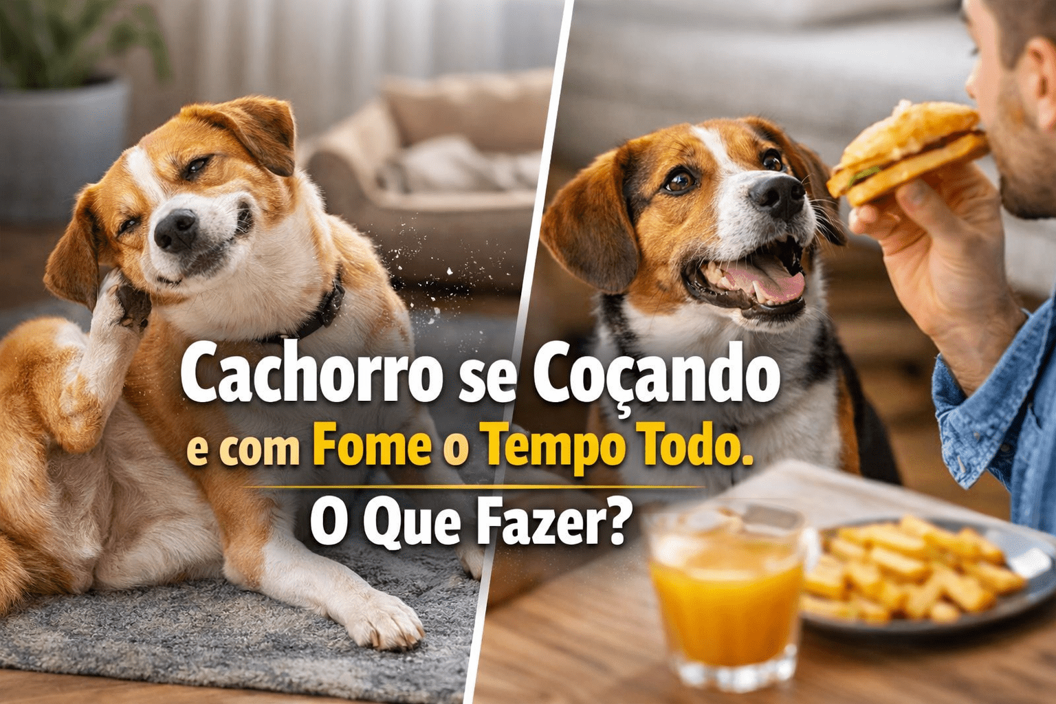 Cachorro que fica se coçando