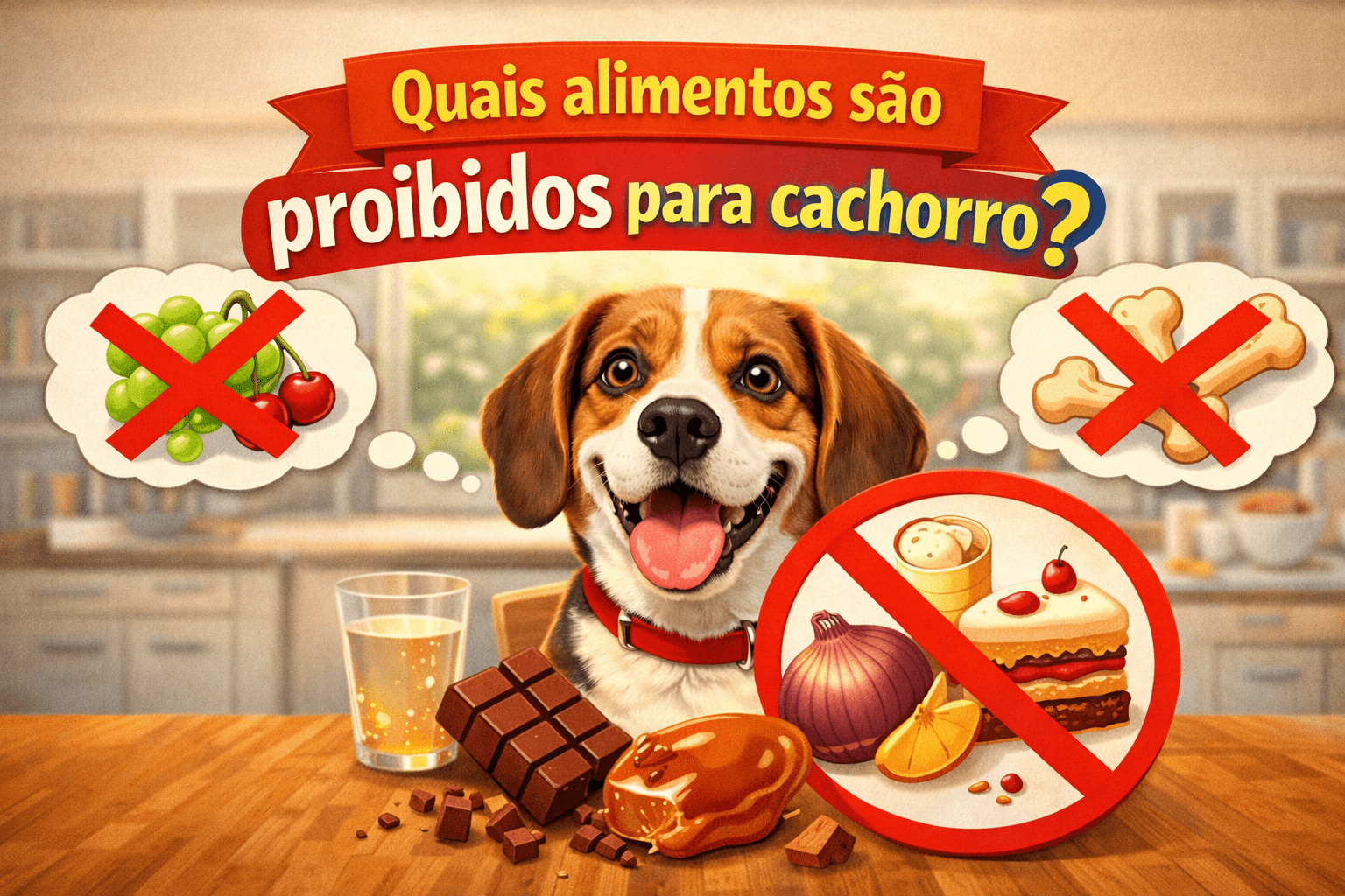 Quais alimentos são proibidos para cachorro?