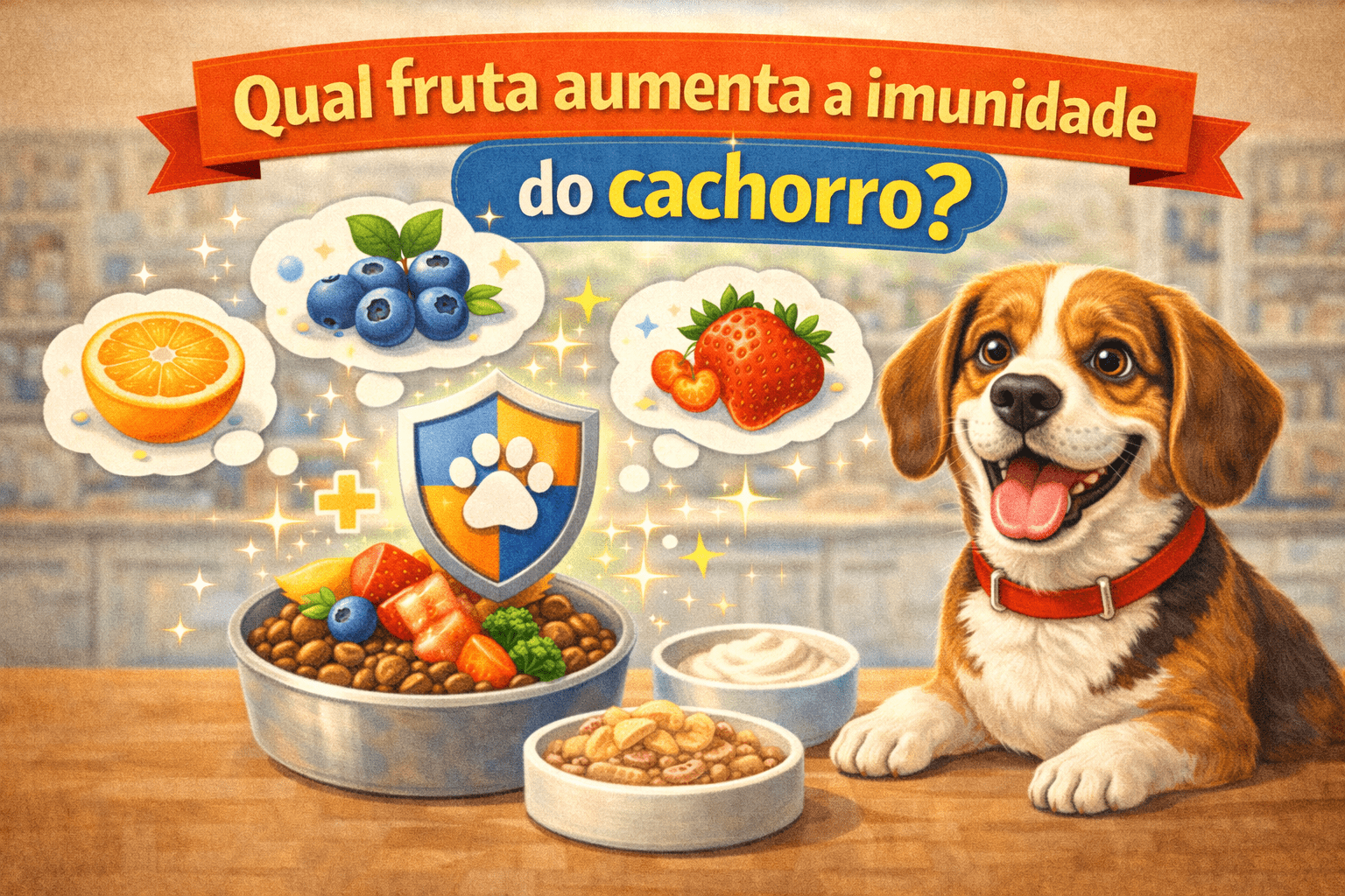 Qual fruta aumenta a imunidade do cachorro?