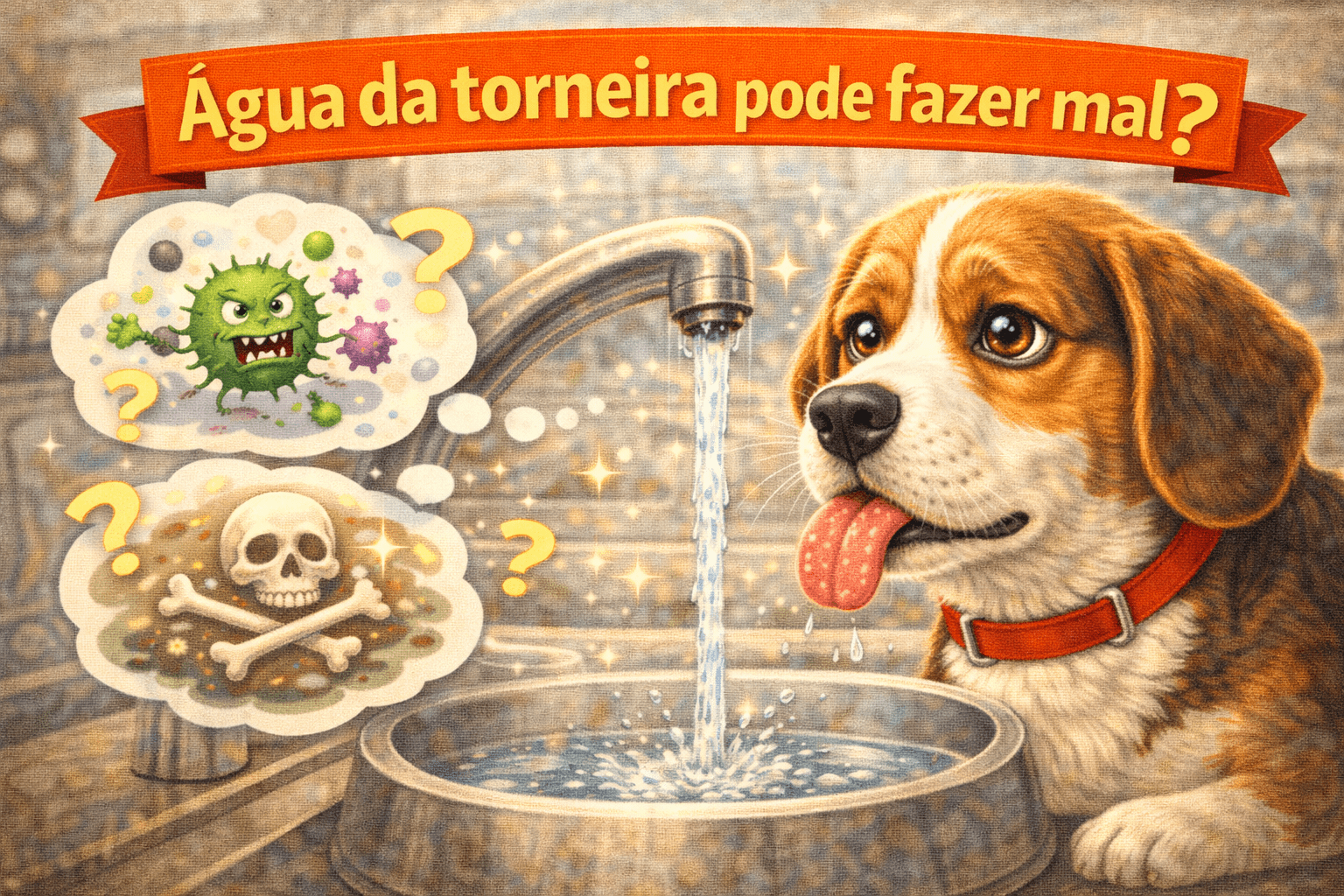 Água da torneira pode fazer mal para meu cachorro?