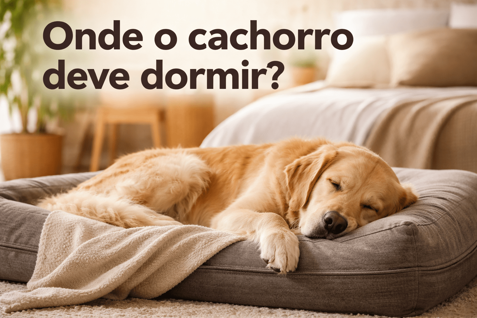 Onde o cachorro deve dormir?