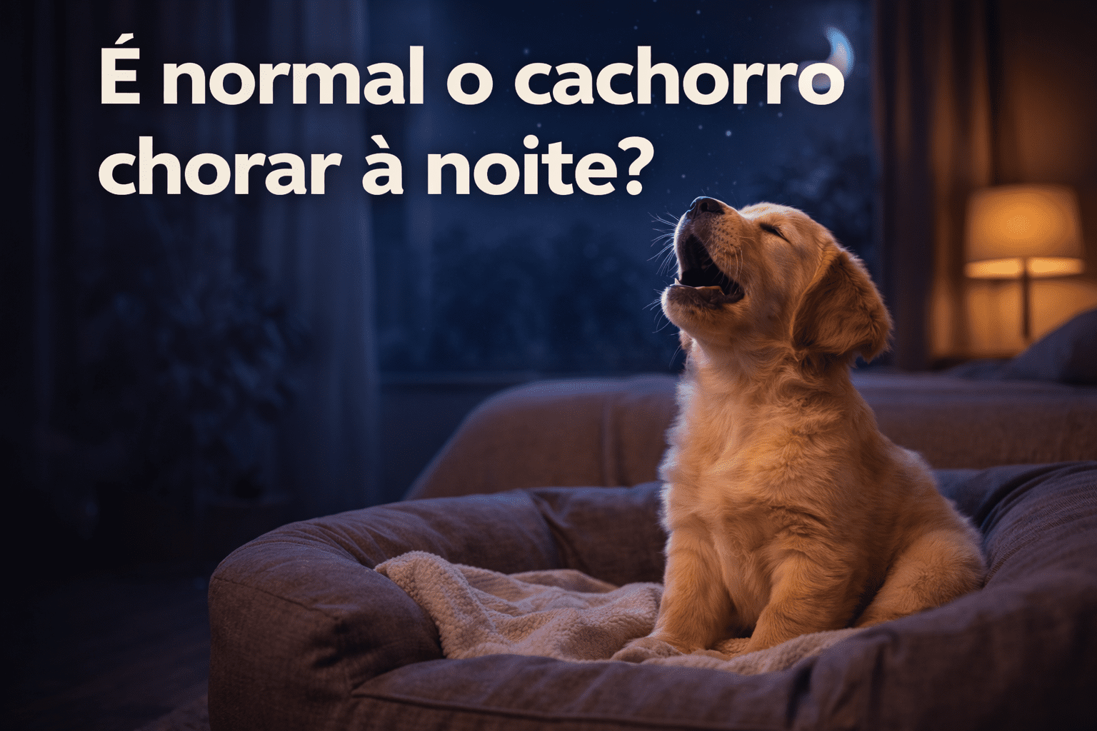 É normal o cachorro chorar à noite?