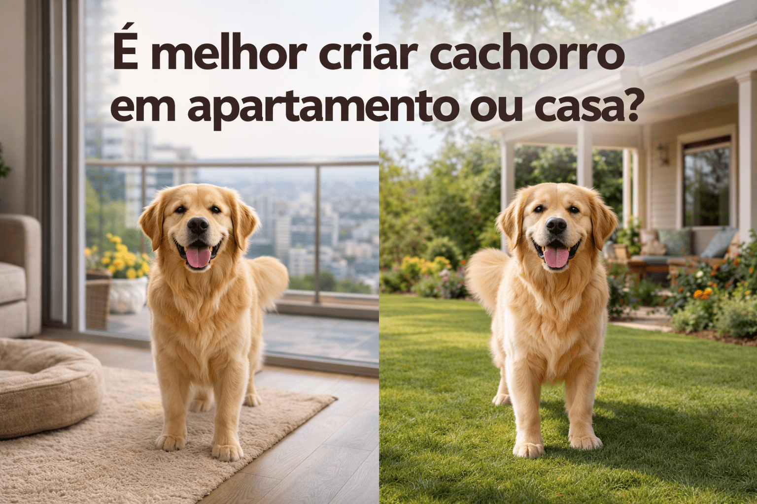 É melhor criar cachorro em apartamento ou casa?