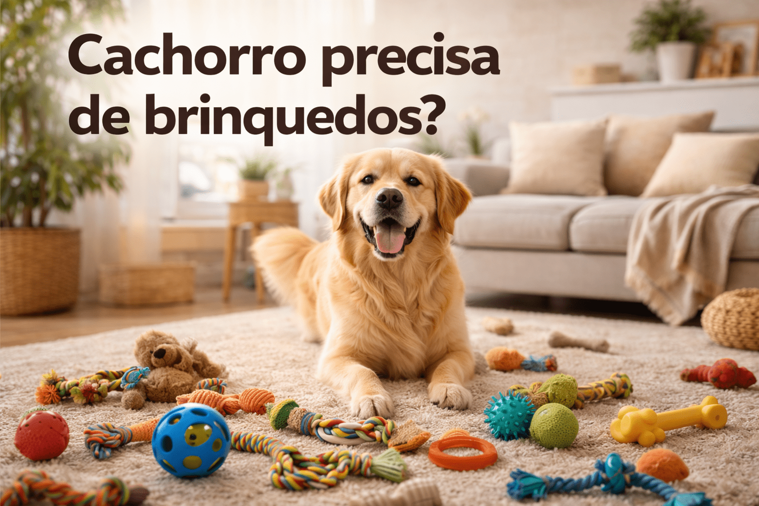 Cachorro precisa de brinquedos?
