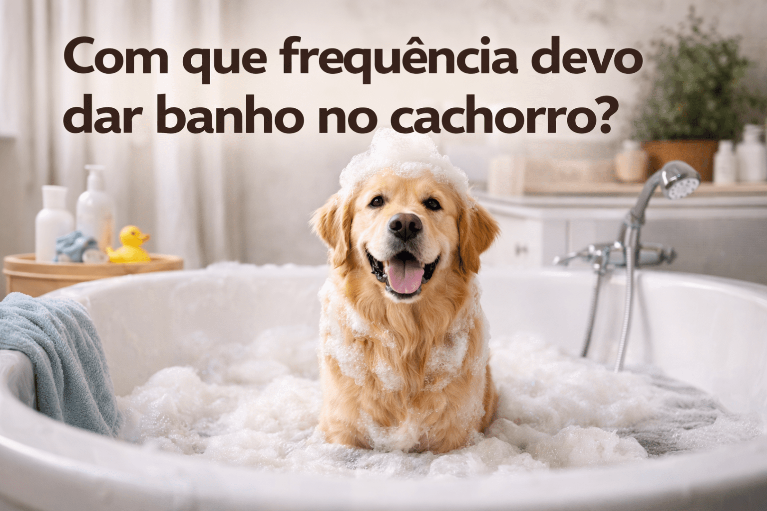 Com que frequência devo dar banho no cachorro?
