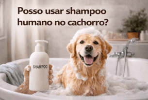 Posso usar shampoo humano no cachorro?