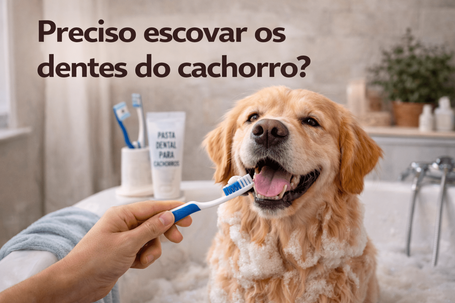 Preciso escovar os dentes do cachorro?