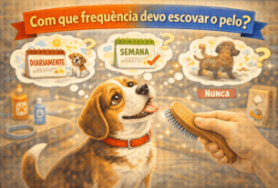 Com que frequência devo escovar o pelo do cachorro?