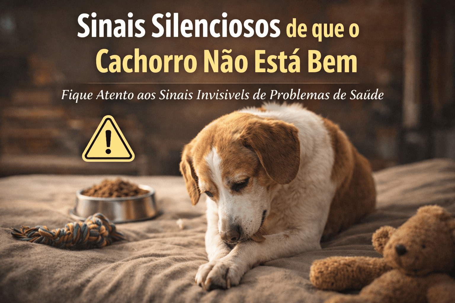 Sinais Silenciosos de que o Cachorro Não Está Bem
