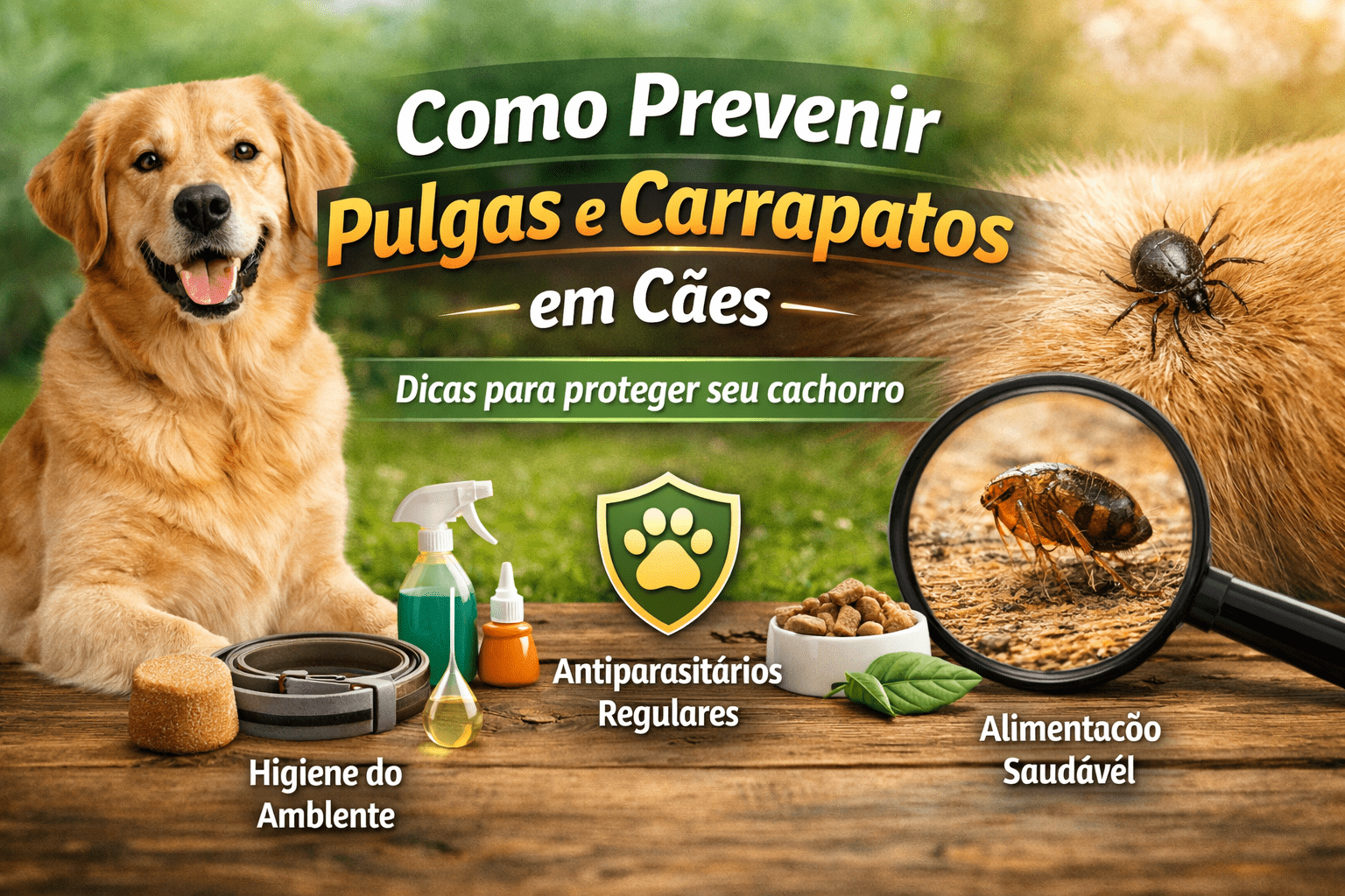 Como Prevenir Pulgas e Carrapatos em Cães